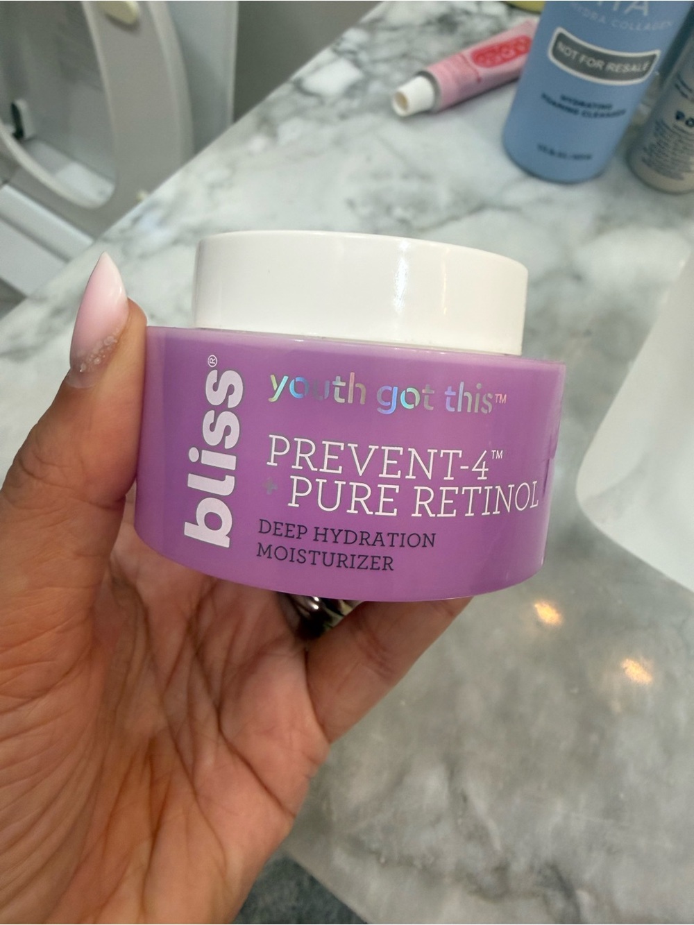 Bliss Prevent-4 Pure Retinol Deep Hydration Moisturizer — Lilac Purple